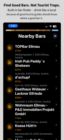 bar finder
